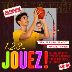 Mur digital multijeux : relevez le défi à La Sablière les 28 et 29 août !